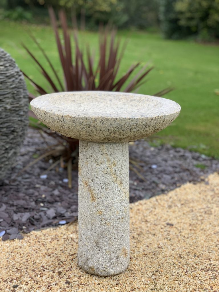 Beige Granite Birdbath Ornamental Classics