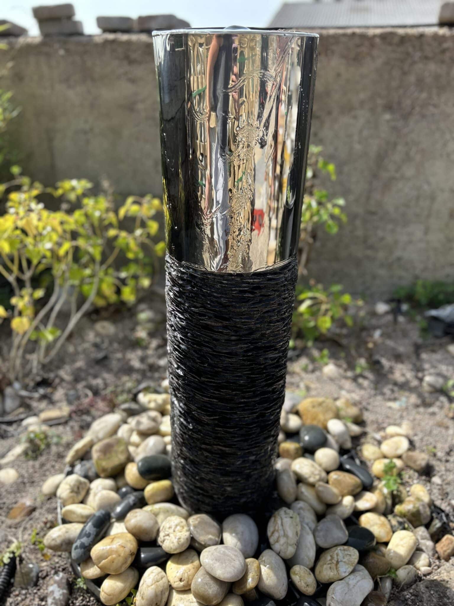 Slate Columns Slate and steel column - 90cm - Ornamental Classics