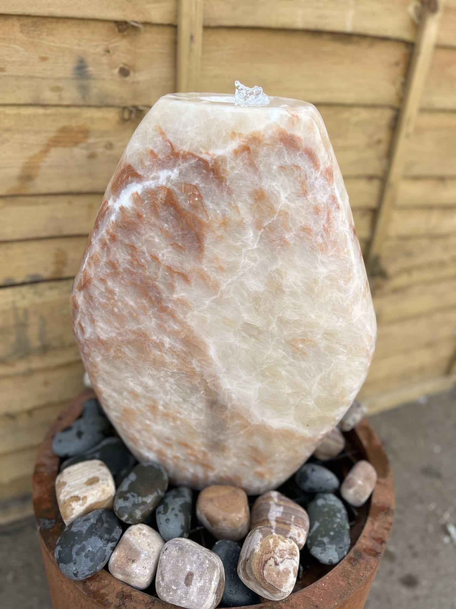 Orange and White Marble Rock - Ornamental Classics